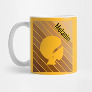 Melanin African Afro for Black Girls Magic in Black History Month Mug